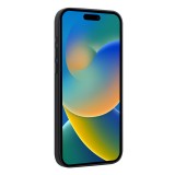 Hülle iPhone 16 Pro - Qialino Echtleder (MagSafe kompatibel) - Schwarz