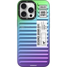 iPhone 16 Pro Case H&uuml;lle - Youngkit Glow Luggage-Inspired - Blau/violett