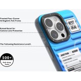 iPhone 16 Pro Case H&uuml;lle - Youngkit Glow Luggage-Inspired - Blau/violett