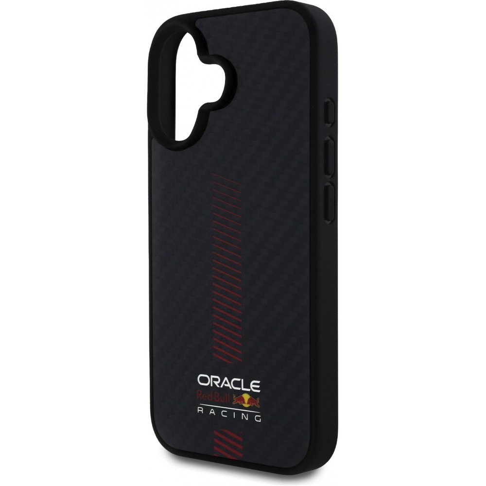 iPhone 16 Case Hülle - Red Bull Racing Carbon Powerbar MagSafe - Schwarz