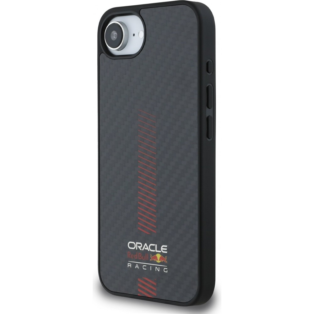 iPhone 16e Case H&uuml;lle - Red Bull Racing Carbon Powerbar MagSafe - Schwarz