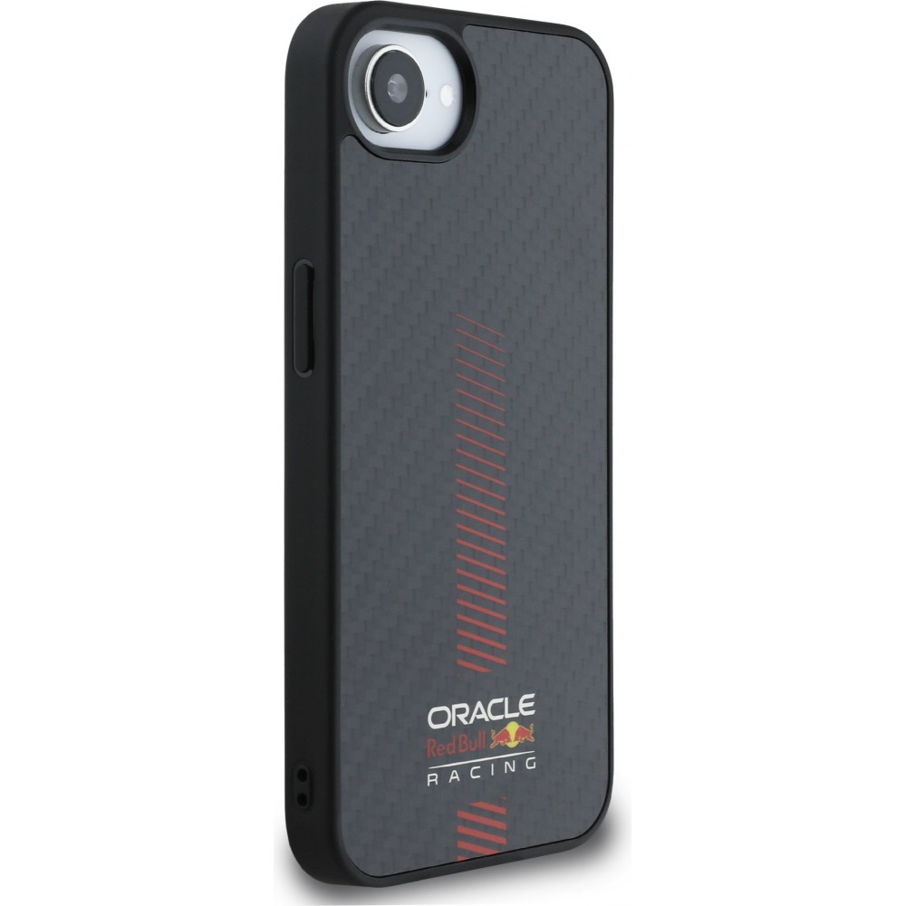 iPhone 16e Case H&uuml;lle - Red Bull Racing Carbon Powerbar MagSafe - Schwarz