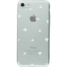 Hülle iPhone 16e - Gummi kleines Herz - Weiss