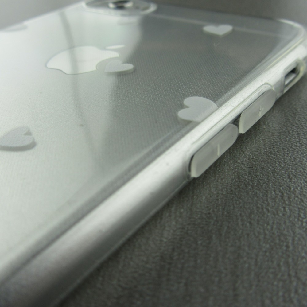 Hülle iPhone 16e - Gummi kleines Herz - Weiss