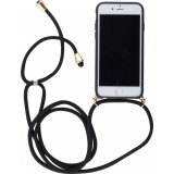 Hülle iPhone 16e - Bio Eco-Friendly Vegan mit Handykette Necklace - Schwarz