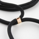 Hülle iPhone 16e - Bio Eco-Friendly Vegan mit Handykette Necklace - Schwarz