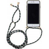 Hülle iPhone 16e - Bio Eco-Friendly Vegan mit Handykette Necklace - Dunkelgrün
