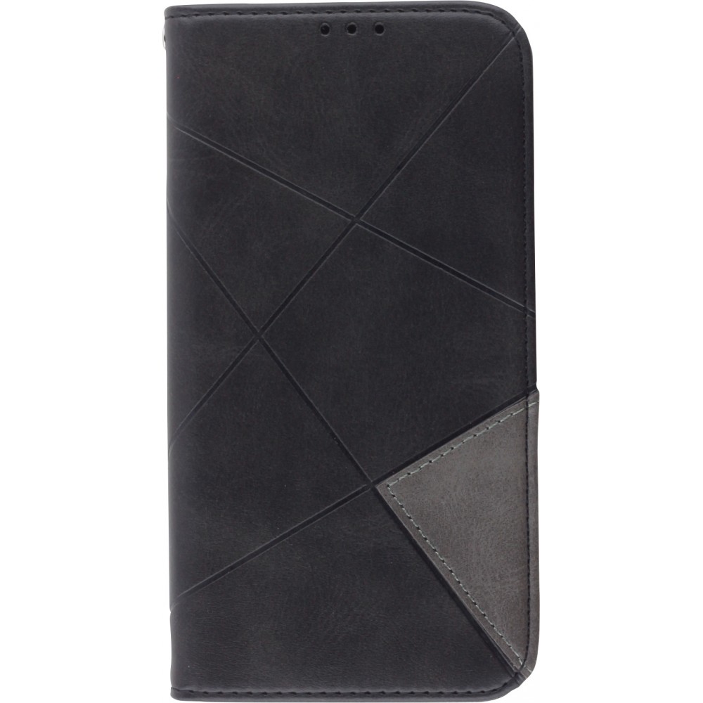 Hülle iPhone 16e - Flip Geometrisch - Schwarz
