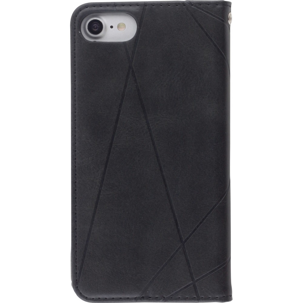 Hülle iPhone 16e - Flip Geometrisch - Schwarz