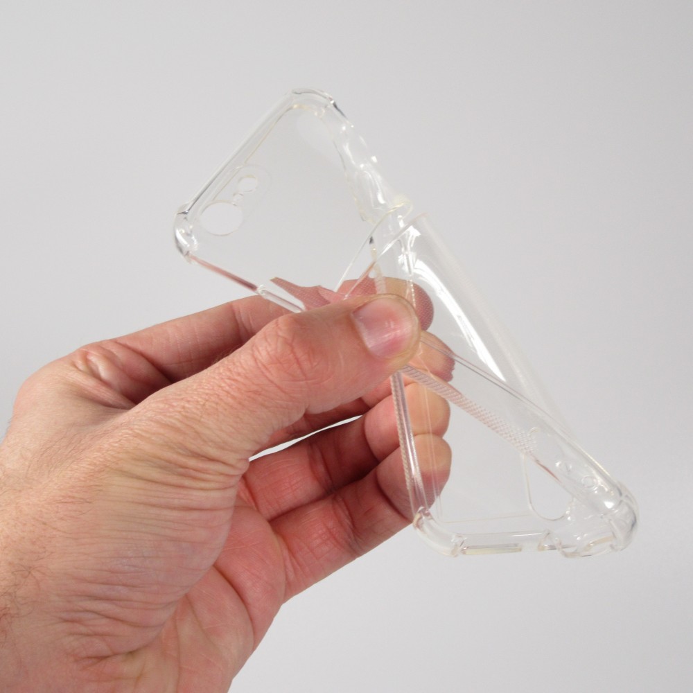 Hülle iPhone 7 / 8 / SE (2020, 2022) - Gummi Bumper Kartenhalter - Transparent