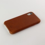 Hülle iPhone XR - Qialino Echtleder - Braun