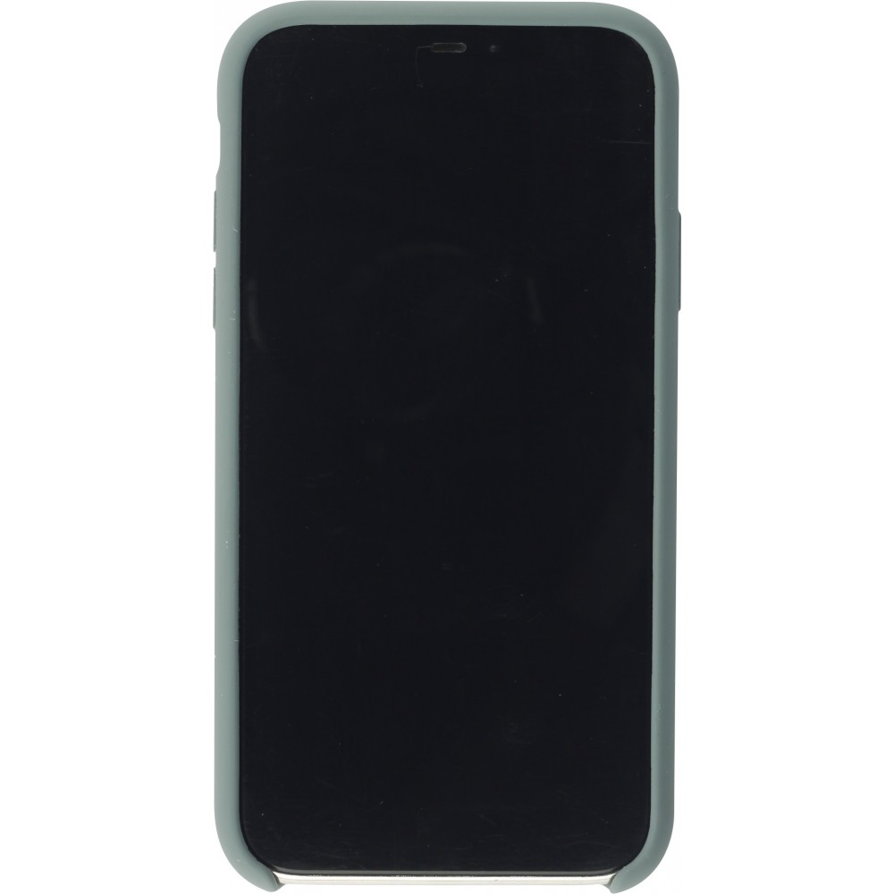 Hülle iPhone XR - Soft Touch - Grün grau
