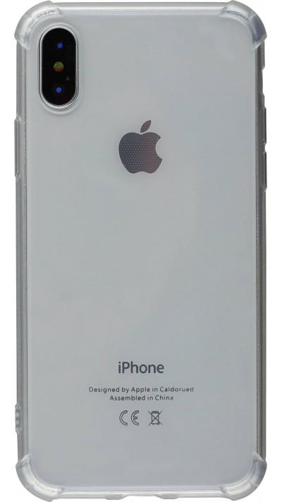 Hülle iPhone X / Xs - Gummi Transparent Gel Bumper mit extra Schutz für Ecken Antischock