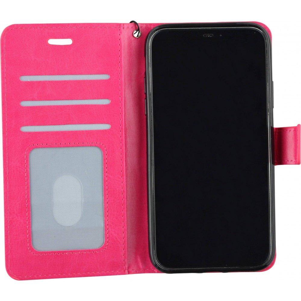 Hülle iPhone XR - Premium Flip - Dunkelrosa