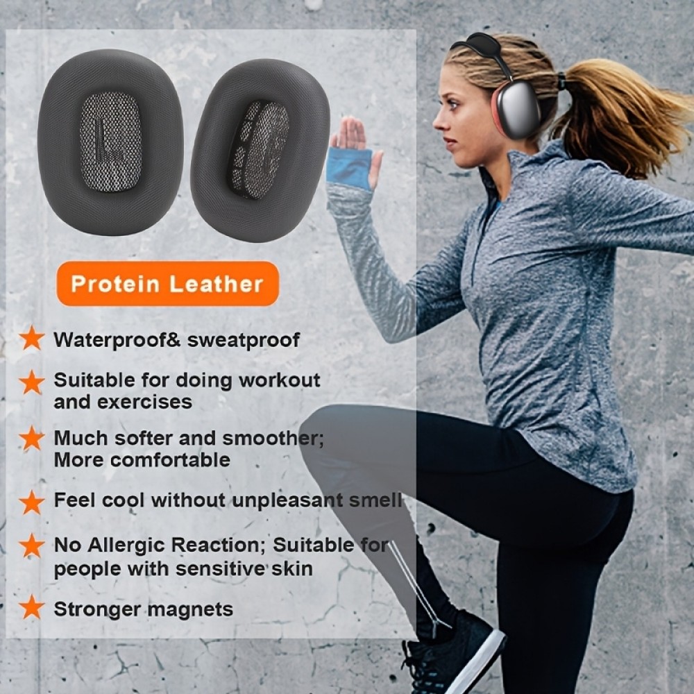 Ersatzpolster ultra-weiches Mesh-Gewebe mit Memory-Schaum und verst&auml;rktem Magnet (2er Set) - Rosa - AirPods Max