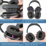 Ersatzpolster ultra-weiches Mesh-Gewebe mit Memory-Schaum und verst&auml;rktem Magnet (2er Set) - Rosa - AirPods Max