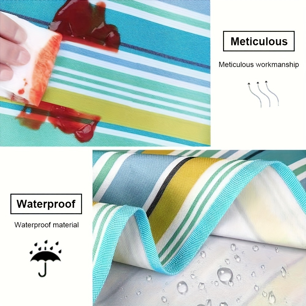 Extra-große tragbare wasserdichte Picknickdecke sandabweisend für Camping, Strand und Park (200 x 200 cm)