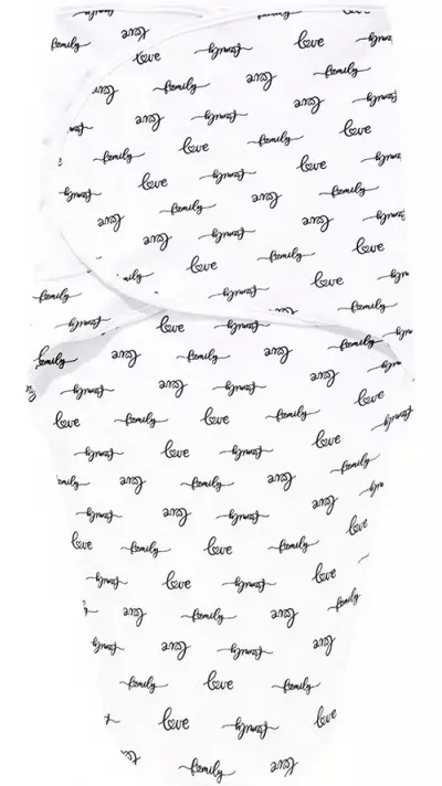 Couverture d'emmaillotage enveloppante sommeil pour bébé (0-3 mois) avec scratch velcro en coton doux - Love
