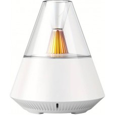 Diffusor für ätherische Öle 3 in 1 Luftbefeuchter & Nachtlicht Vulkan-Design + Fernbedienung - Weiss