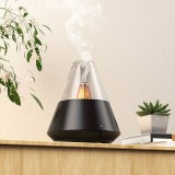 Diffusor für ätherische Öle 3 in 1 Luftbefeuchter & Nachtlicht Vulkan-Design + Fernbedienung - Weiss