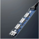 Dudao HUB 4 in 1 USB-C Aluminium multiport mit 4x USB-A Ports (3x USB2.0 / 1x USB-A 3.0) - Schwarz