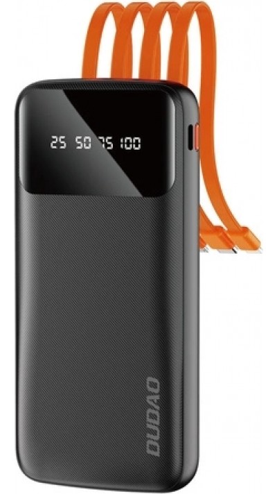 Dudao K6Pro universelle Power Bank 10000mAh externe Batterie (USB + USB-C + Lightning) - Schwarz