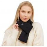Elektronisch wärmender Schal mit Wärmeelement 3-stufiger Temperatur Einstellung - Schwarz