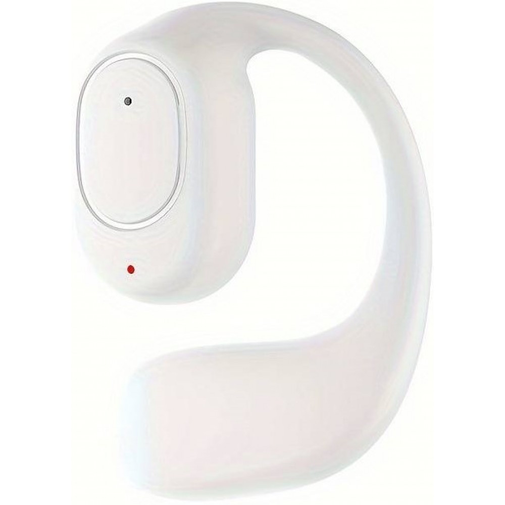 Drahtloser Knochenleitungs-Kopfhörer 1 Stück - Hängendes Headset für Sport + Laufen + Fahren - Weiss