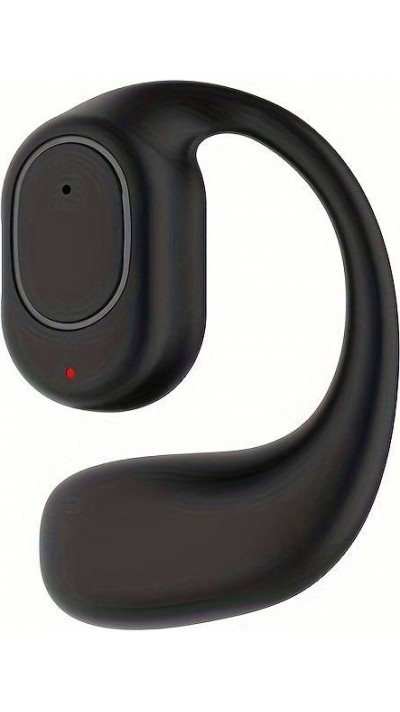 Drahtloser Knochenleitungs-Kopfhörer 1 Stück - Hängendes Headset für Sport + Laufen + Fahren - Schwarz