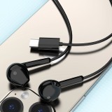 Dudao X3C In-Ear USB-C Kopfhörer 1.2m Kabelgebunden Hochwertiger Klang - Schwarz