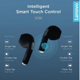 Ecouteurs Lenovo HT38 sans fil Bluetooth true wireless earbuds avec touch control - Blanc