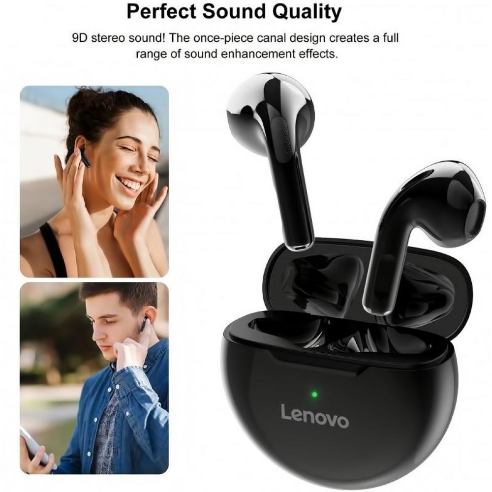 Ecouteurs Lenovo HT38 sans fil Bluetooth true wireless earbuds avec touch control - Blanc