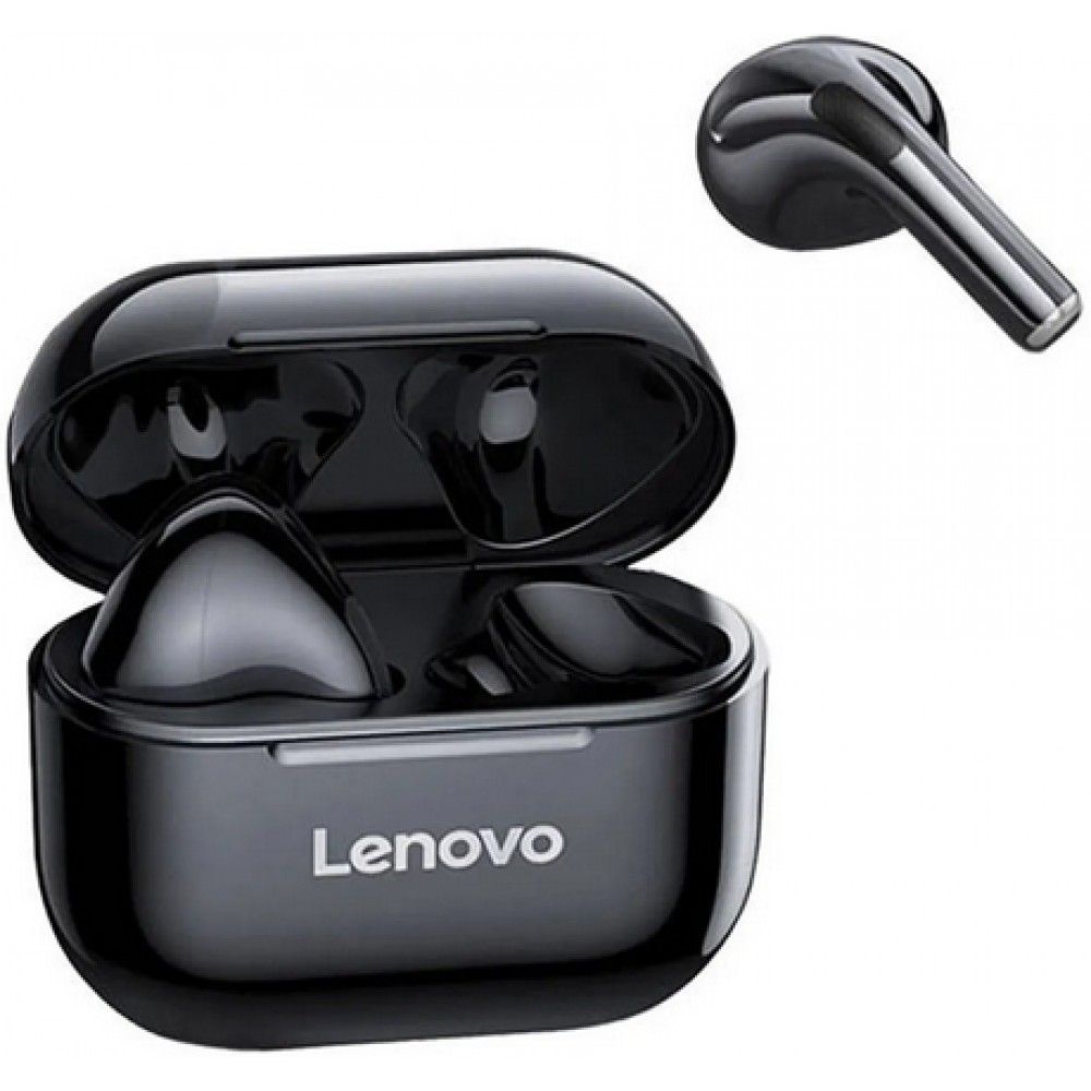 Lenovo LivePods LP40 kabellose Bluetooth 5.0 Kopfhörer wireless earbuds mit USB-C & HD Voice Call - Schwarz