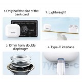 Lenovo LivePods LP40 kabellose Bluetooth 5.0 Kopfhörer wireless earbuds mit USB-C & HD Voice Call - Schwarz