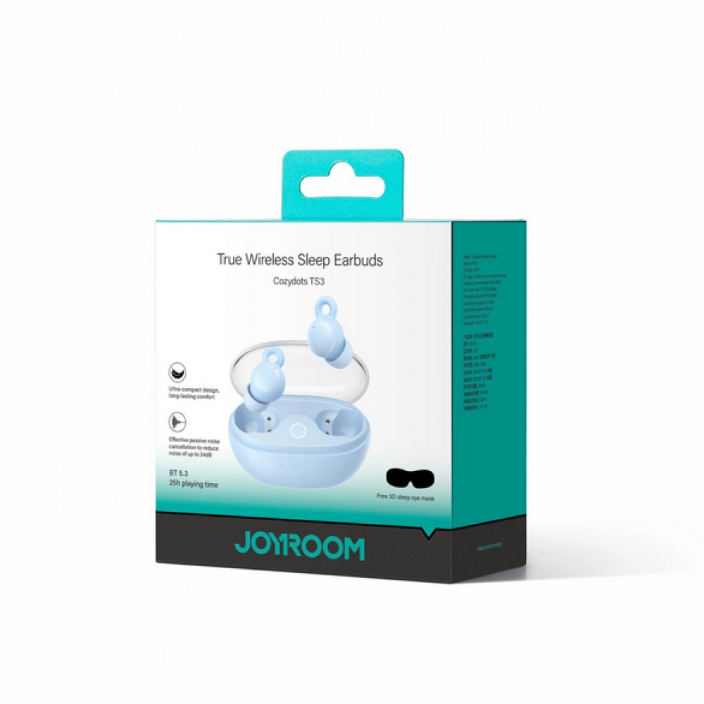 Joyroom JR-TS3 TWS Bluetooth 5.3 Kopfhörer Ergonomisch und bequem zum Schlafen - Blau