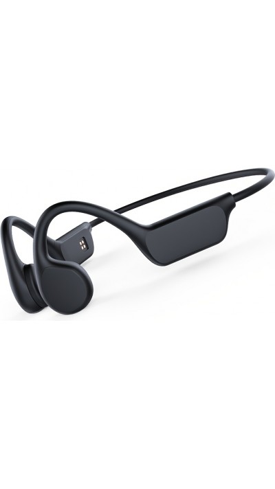 Bluetooth 5.4 Wasserdichte kabellose Knochenleitungs-Kopfhörer für Sport und Schwimmen mit 32 GB integrierter Musik-Speicher - Schwarz