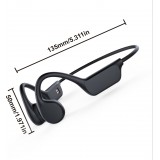 Écouteurs conduction osseuse sans fil Bluetooth 5.4 pour sport et natation (waterproof) avec mémoire intégrée (32 Go) pour musique - Noir
