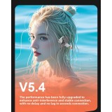 Écouteurs conduction osseuse sans fil Bluetooth 5.4 pour sport et natation (waterproof) avec mémoire intégrée (32 Go) pour musique - Noir