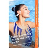 Écouteurs conduction osseuse sans fil Bluetooth 5.4 pour sport et natation (waterproof) avec mémoire intégrée (32 Go) pour musique - Noir