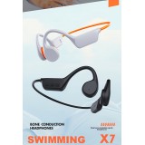 Écouteurs conduction osseuse sans fil Bluetooth 5.4 pour sport et natation (waterproof) avec mémoire intégrée (32 Go) pour musique - Noir