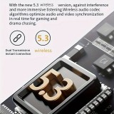 Écouteurs in-ear sans fil Bluetooth 5.3 - Étui de recharge avec affichage digital de la batterie  - Noir