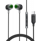 Acefast L5 USB-C In-Ear Kopfh&ouml;rer 1,2m mit Silikon-Ohrst&ouml;pseln - Schwarz