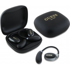 Ecouteurs sans fil Bluetooth Guess OWS à conduction osseuse satin soft touch - Noir