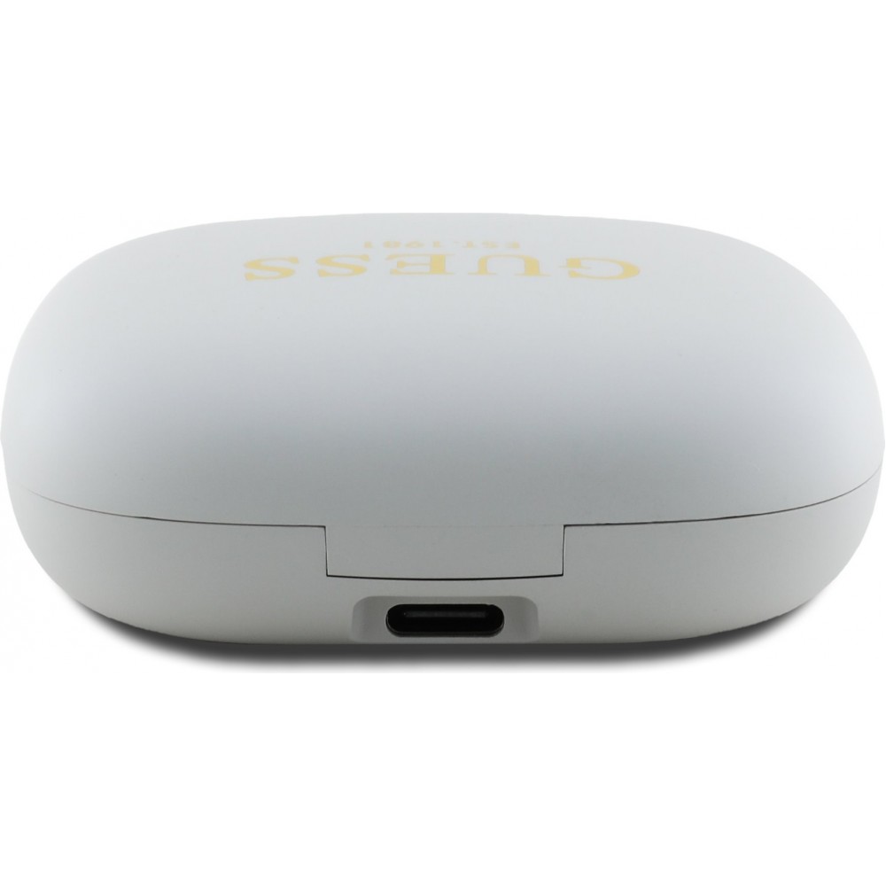 Ecouteurs sans fil Bluetooth Guess OWS à conduction osseuse satin soft touch - Beige