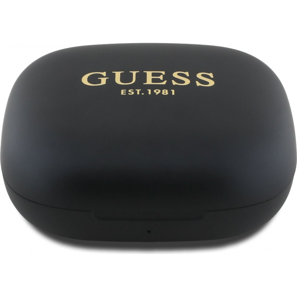 Ecouteurs sans fil Bluetooth Guess OWS à conduction osseuse satin soft touch - Noir