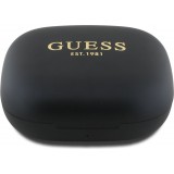 Ecouteurs sans fil Bluetooth Guess OWS à conduction osseuse satin soft touch - Noir