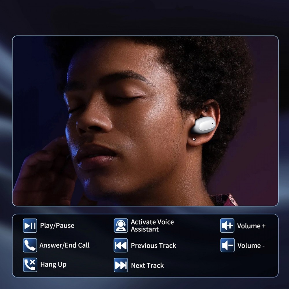 Kabellose TWS Bluetooth 5.3 Kopfhörer Choetech mit hochwertigem Audio und Ladebox - Weiß