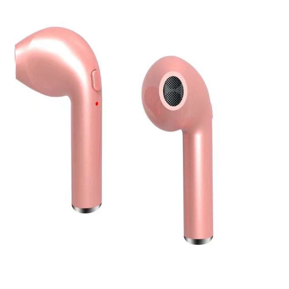 Kabellose Kopfhörer i7S TWS Bluetooth 4.2 - inkl. Verstau- und Lade Etui - Gold Rosa