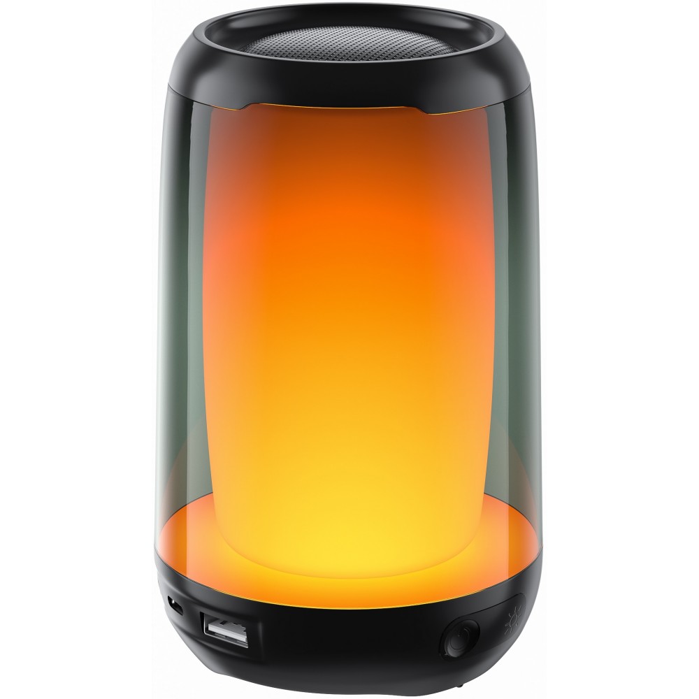 Enceinte Bluetooth 5.3 QERE HF22 5W 3D Surround Sound lumière LED IPX5 & USB-C - Noir