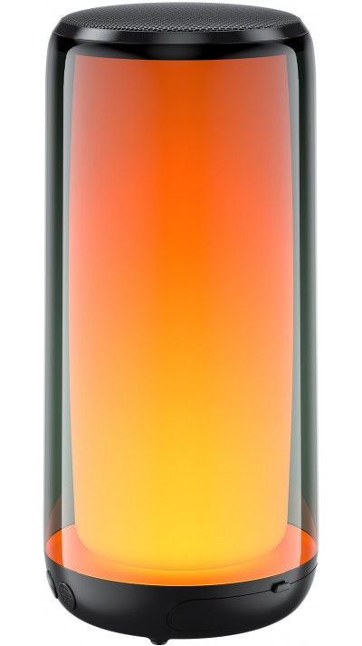 Bluetooth 5.3 Lautsprecher QERE HF33 10W 3D Surround Sound LED Licht IPX5 & USB-C - Schwarz
